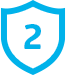 number two shield icon